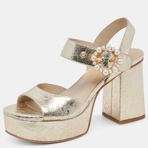 Dolce Vita Gold Block Heels